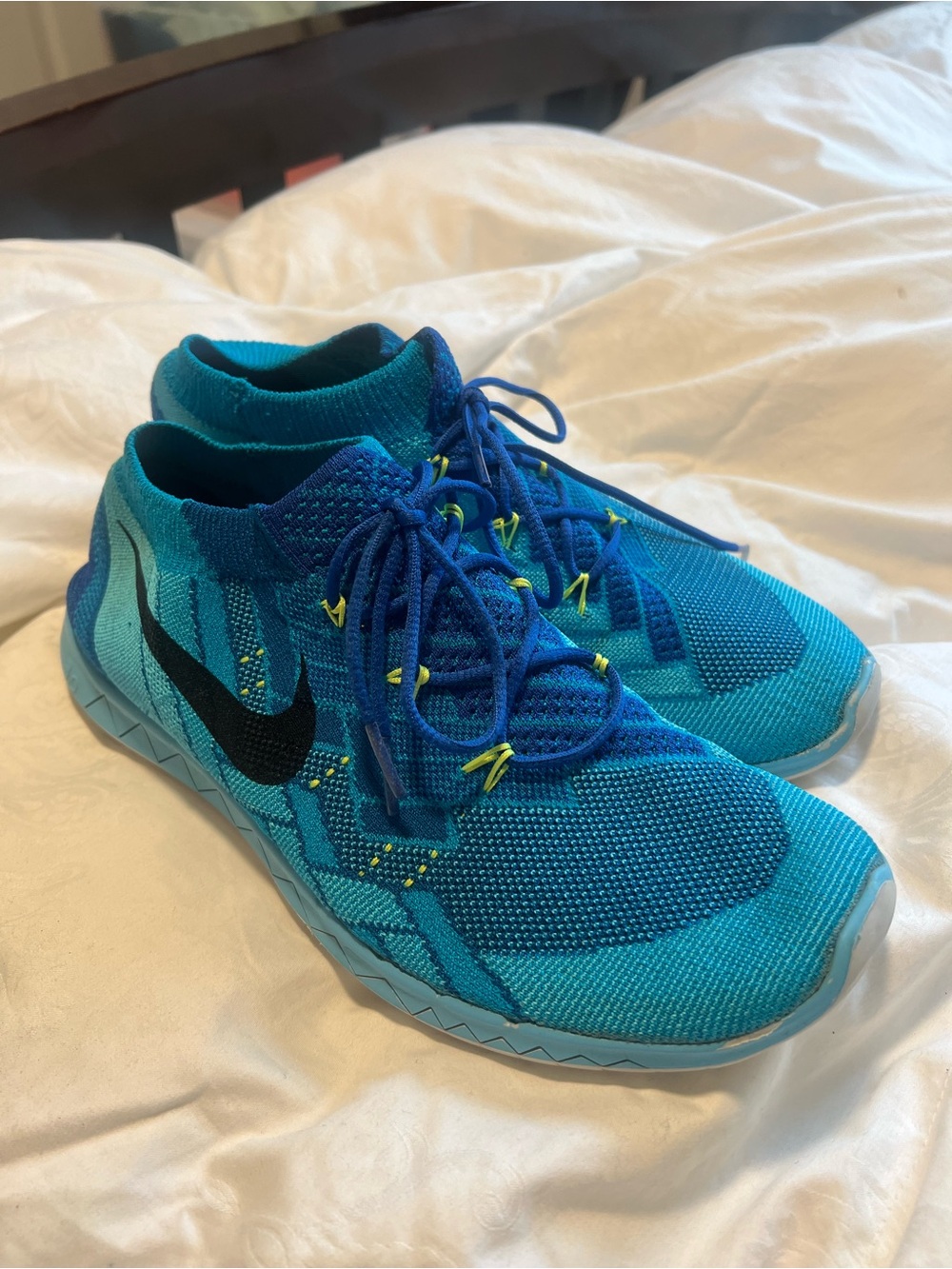 Nike Kids' Blue Flyknit Athletic Shoes